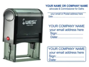 Small Self Inking Rubber Stamps pocket size advocate and ofical stamp