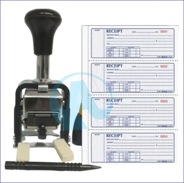 Serial Number Stamp - for documents serialization self inking and self digit adjustable