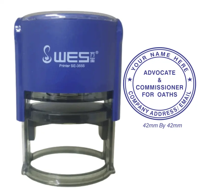 Advocate Rubber Stamp 1 Advocate Rubber Stamp - Unique stamp for Advocate and commissioner for oaths