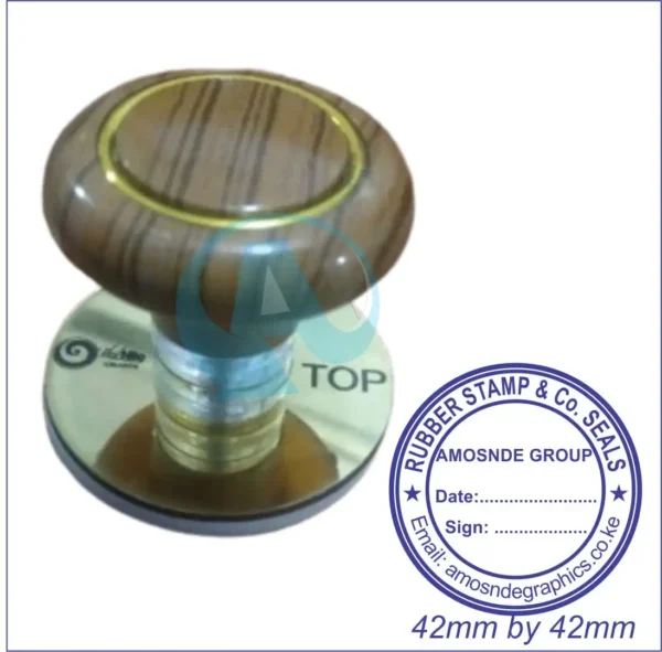 Simple Round Stamp- Round shape customized with your details, a place to write date and to sign