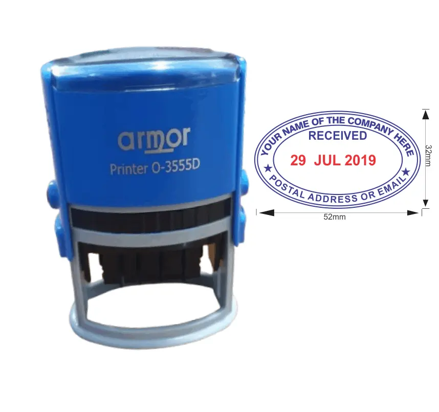 Oval Dater Stamp Nairobi 2 Oval Dater Stamp - Self Inking with adjustable date