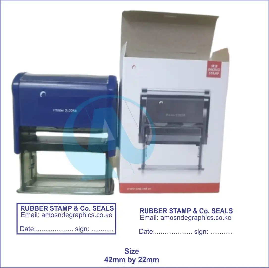 Rectangular Stamp - Self Inking with a name and a place to write date and sign