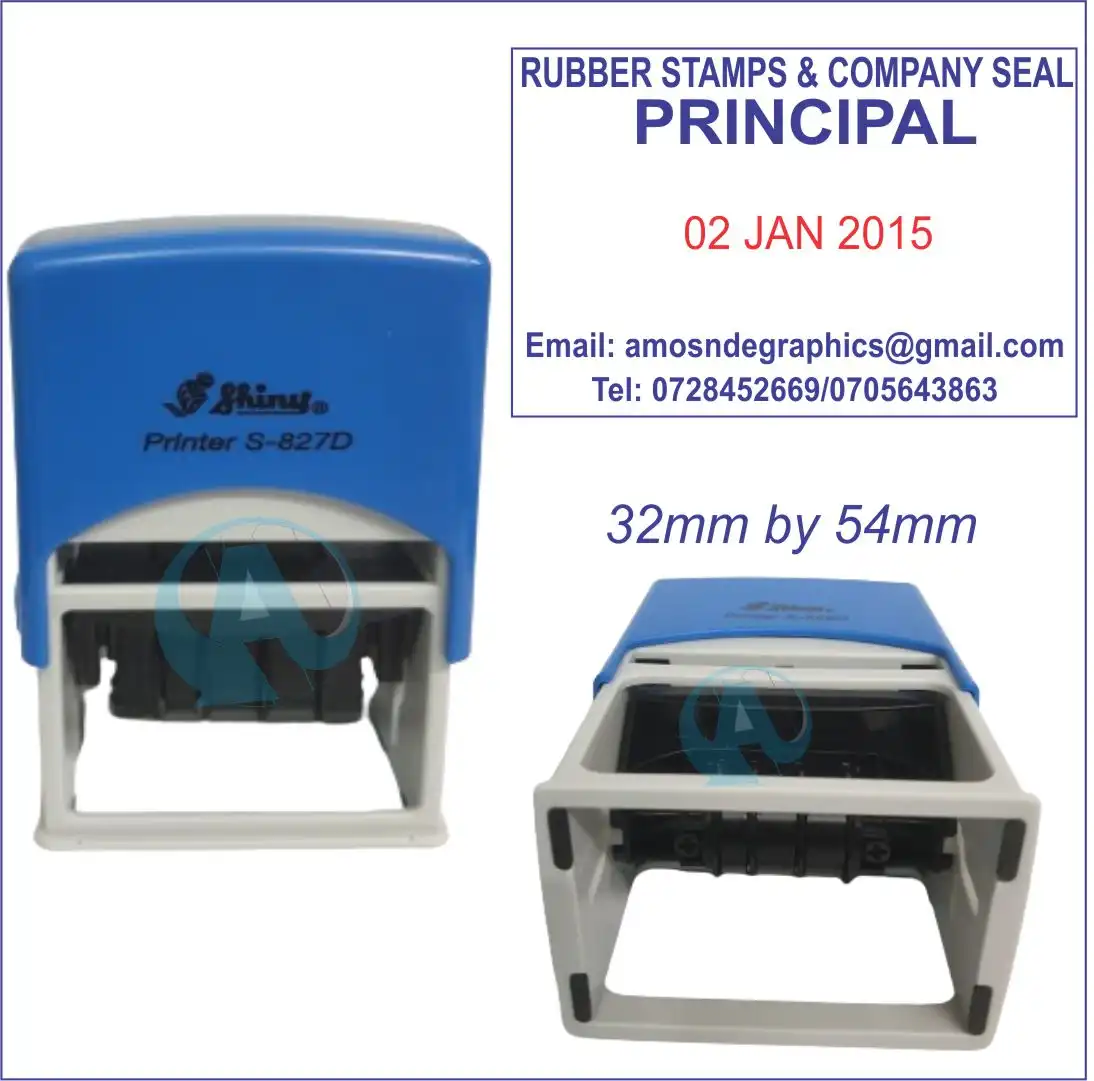 Principal Rubber Stamps - with adjustable date and customized with your details