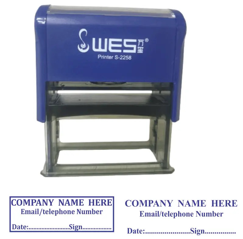 Rectangular Stamp 3 Rectangular Stamp - Self Inking with a name and a place to write date and sign