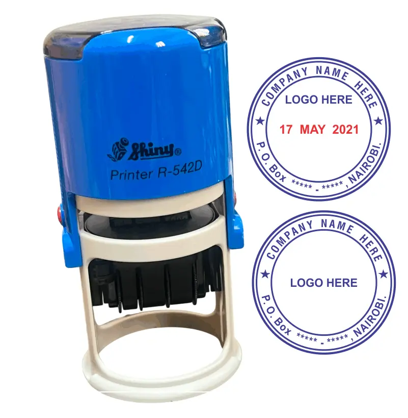 Round Stamp Maker 1 Round Stamp Maker - Stamp with a place to write a date and a place to sign
