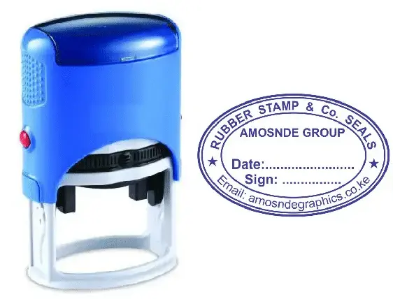 Oval Rubber Stamp - Premium Self inking Stamp No Adjustable Date - Amosnde Group Stamp with date and Sign Place