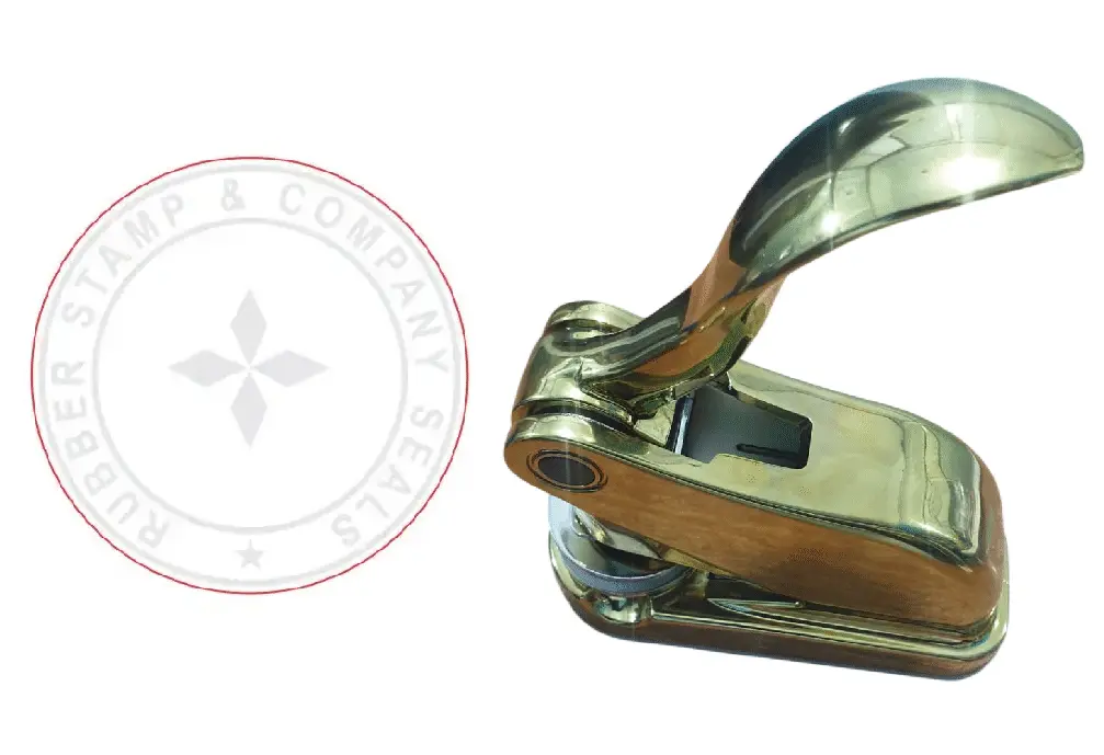 Golden Portable seal 1 Golden Portable seal , -Valuable Golden Company Seal Stamp - Notary company seal